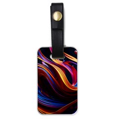 Ai Generated Waves Splash Liquid Paint Wall Luggage Tag (one Side)