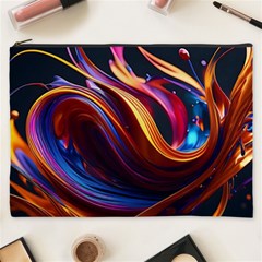 Ai Generated Waves Splash Liquid Paint Wall Cosmetic Bag (xxxl)