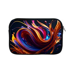 Ai Generated Waves Splash Liquid Paint Wall Apple Ipad Mini Zipper Cases