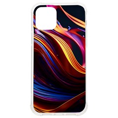 Ai Generated Waves Splash Liquid Paint Wall Iphone 12/12 Pro Tpu Uv Print Case by Jancukart