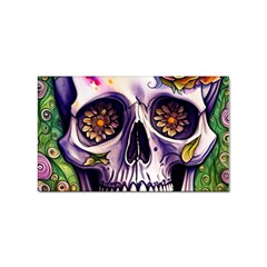 Gothic Sugar Skull Sticker Rectangular (10 Pack) by GardenOfOphir