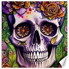 Gothic Sugar Skull Canvas 20  X 20  by GardenOfOphir