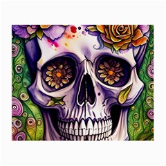 Gothic Sugar Skull Small Glasses Cloth (2 Sides) by GardenOfOphir