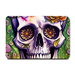 Gothic Sugar Skull Small Doormat by GardenOfOphir