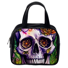 Gothic Sugar Skull Classic Handbag (one Side) by GardenOfOphir