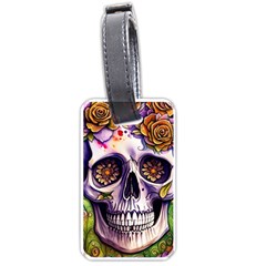 Gothic Sugar Skull Luggage Tag (one Side) by GardenOfOphir