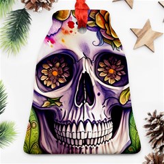 Gothic Sugar Skull Bell Ornament (two Sides)