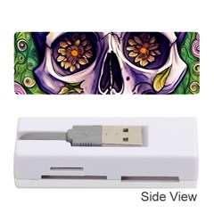 Gothic Sugar Skull Memory Card Reader (stick) by GardenOfOphir