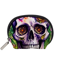 Gothic Sugar Skull Accessory Pouch (small) by GardenOfOphir