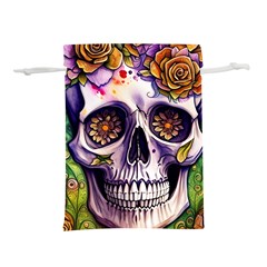 Gothic Sugar Skull Lightweight Drawstring Pouch (s) by GardenOfOphir