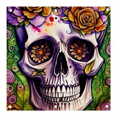 Gothic Sugar Skull Banner And Sign 3  X 3  by GardenOfOphir