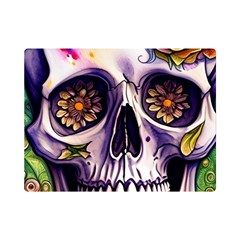 Gothic Sugar Skull Premium Plush Fleece Blanket (mini) by GardenOfOphir