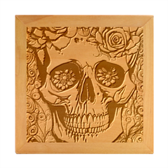 Gothic Sugar Skull Wood Photo Frame Cube by GardenOfOphir