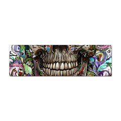 Retro Floral Skull Sticker (bumper) by GardenOfOphir