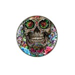 Retro Floral Skull Hat Clip Ball Marker (4 pack) Front