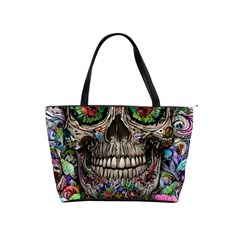 Retro Floral Skull Classic Shoulder Handbag by GardenOfOphir