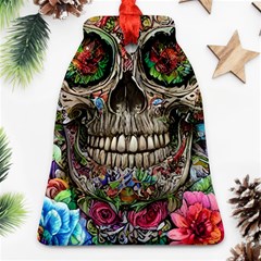 Retro Floral Skull Ornament (bell)