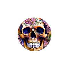 Bone Skull Floral Golf Ball Marker (10 Pack) by GardenOfOphir