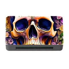 Bone Skull Floral Memory Card Reader With Cf by GardenOfOphir