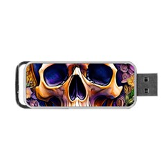 Bone Skull Floral Portable Usb Flash (one Side) by GardenOfOphir