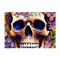 Bone Skull Floral Crystal Sticker (a4) by GardenOfOphir