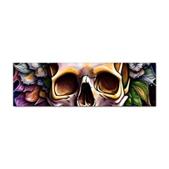 Death Skull Floral Sticker (bumper) by GardenOfOphir