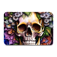 Death Skull Floral Plate Mats by GardenOfOphir