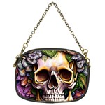 Death Skull Floral Chain Purse (One Side) Front