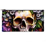 Death Skull Floral Pencil Case Front