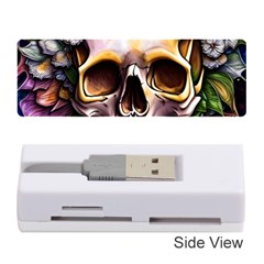 Death Skull Floral Memory Card Reader (stick) by GardenOfOphir