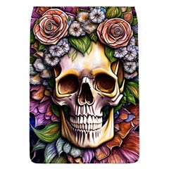 Death Skull Floral Removable Flap Cover (l) by GardenOfOphir