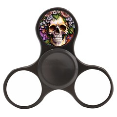 Death Skull Floral Finger Spinner by GardenOfOphir