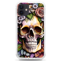 Death Skull Floral Iphone 12 Mini Tpu Uv Print Case	 by GardenOfOphir