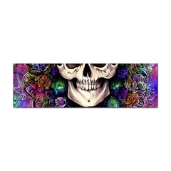 Dead Cute Skull Floral Sticker Bumper (100 Pack) by GardenOfOphir