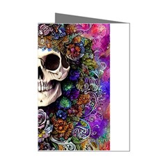 Dead Cute Skull Floral Mini Greeting Cards (pkg Of 8)