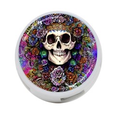 Dead Cute Skull Floral 4-port Usb Hub (two Sides) by GardenOfOphir