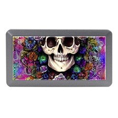 Dead Cute Skull Floral Memory Card Reader (mini) by GardenOfOphir