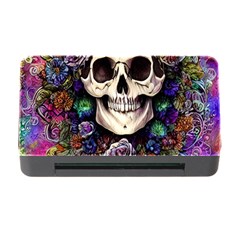 Dead Cute Skull Floral Memory Card Reader With Cf by GardenOfOphir