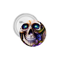 Gothic Cute Skull Floral 1 75  Buttons by GardenOfOphir