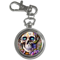 Gothic Cute Skull Floral Key Chain Watches by GardenOfOphir