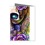 Gothic Cute Skull Floral Mini Greeting Cards (Pkg of 8) Left