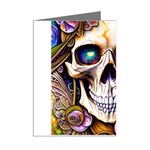 Gothic Cute Skull Floral Mini Greeting Cards (Pkg of 8) Right