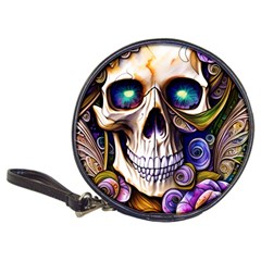 Gothic Cute Skull Floral Classic 20-cd Wallets by GardenOfOphir