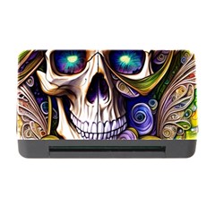 Gothic Cute Skull Floral Memory Card Reader With Cf by GardenOfOphir