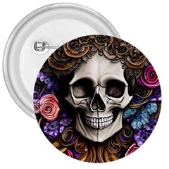 Skull Bones 3  Buttons by GardenOfOphir