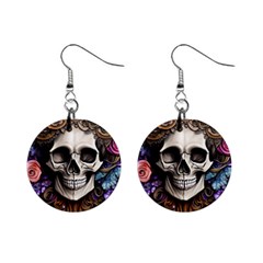 Skull Bones Mini Button Earrings by GardenOfOphir