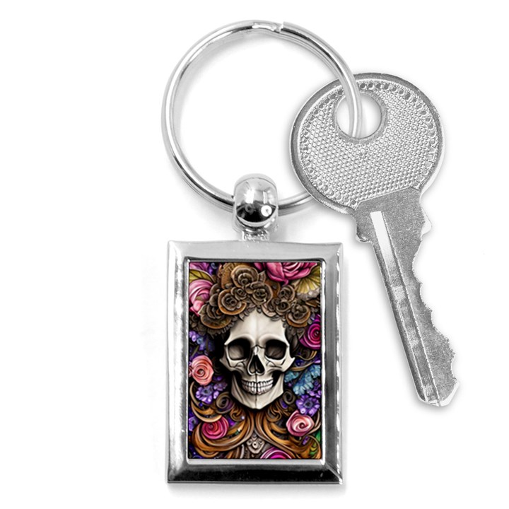 Skull Bones Key Chain (Rectangle)