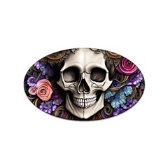 Skull Bones Sticker Oval (10 Pack) by GardenOfOphir