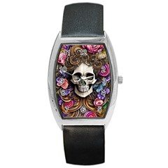 Skull Bones Barrel Style Metal Watch by GardenOfOphir