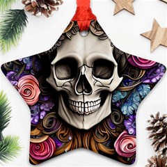 Skull Bones Star Ornament (two Sides) by GardenOfOphir